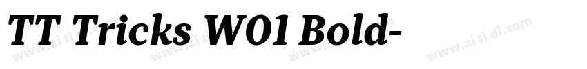 TT Tricks W01 Bold字体转换
